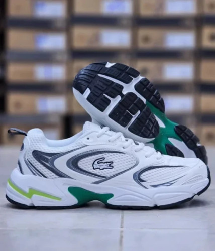 کتونی رانینگ اسپرت لاگوست استورم 96 سفید طوسی سایز 40 تا 45 LACOSTE Storm 96