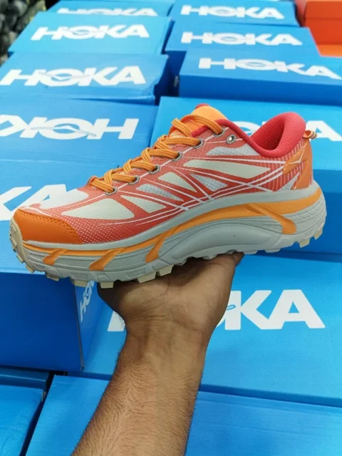 کتونی هوکا مافات اسپید 2 سایز 37 تا 45 قرمز نارنجی  HOKA MAFATE SPEED 2