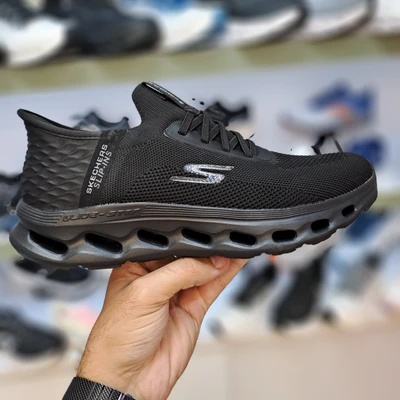 کتونی اسکیچرز تمام مشکی بدون بند  سایز 41 تا 45 SKECHERS